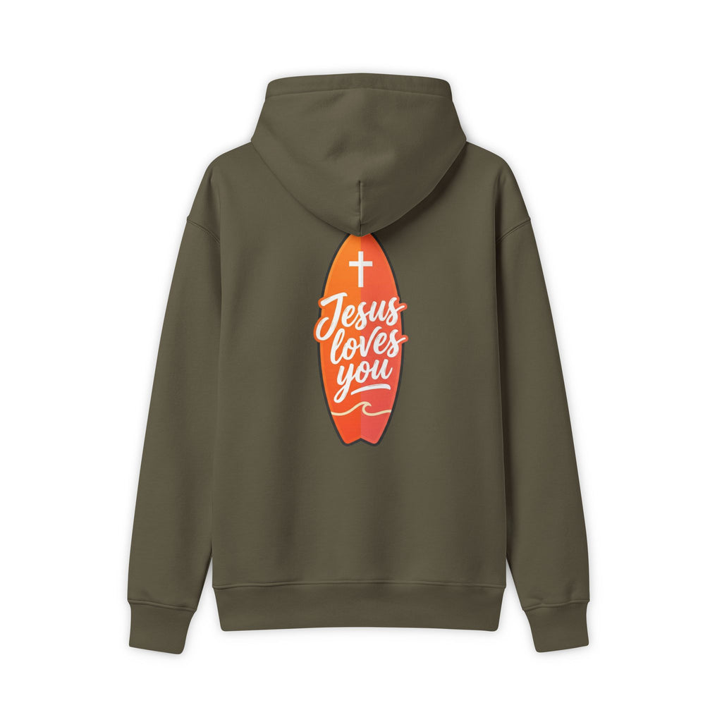 Jesus Loves You Surfboard Hoodie